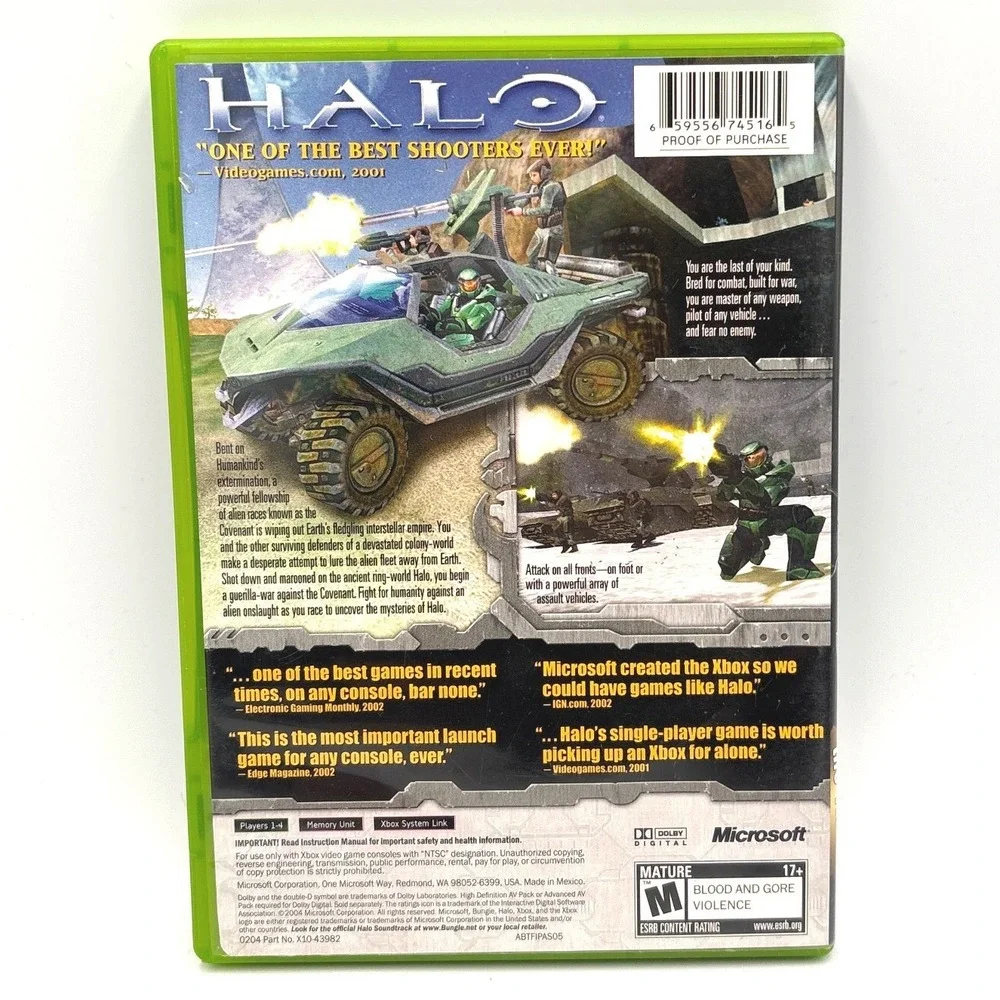 Halo Combat Evolved Microsoft Xbox Game of the Year Edition Original Bungie FPS